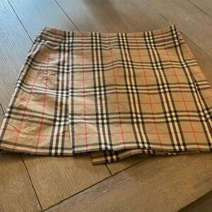 Burberry Plaid Wrap Around Skirt